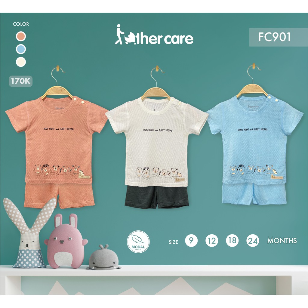 Bộ Quần áo FatherCare Cài vai CT - 5 chú gấu FC901