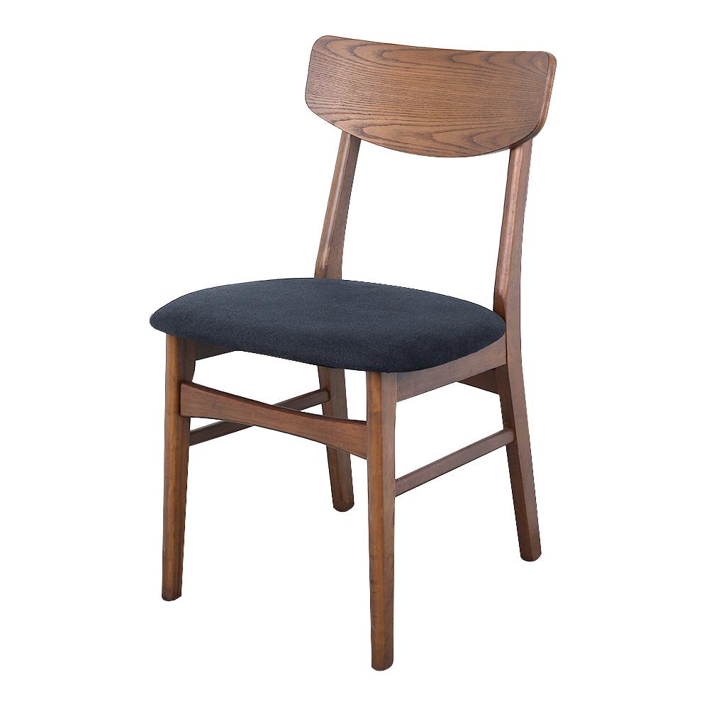 HomeBase FURDINI Ghế ăn bằng gỗ có đệm ngồi W46xH77,5xD50cm màu xám đậm