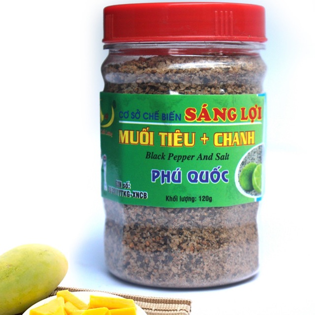 [Trợ giá] Muối tiêu chanh Sáng Lợi đặc sản Phú Quốc hủ 120g