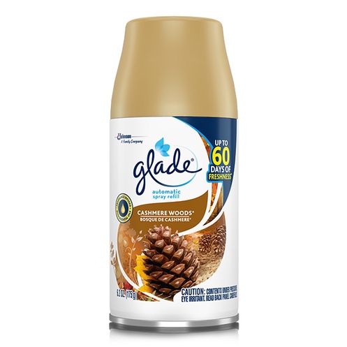 Xịt thơm phòng tự động Glade Refill USA Hương Cashmere Woods (6.2 OZ) - Hàng Mỹ