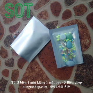 1KG Túi 3 biên 1 mặt kiếng 1 mặt bạc