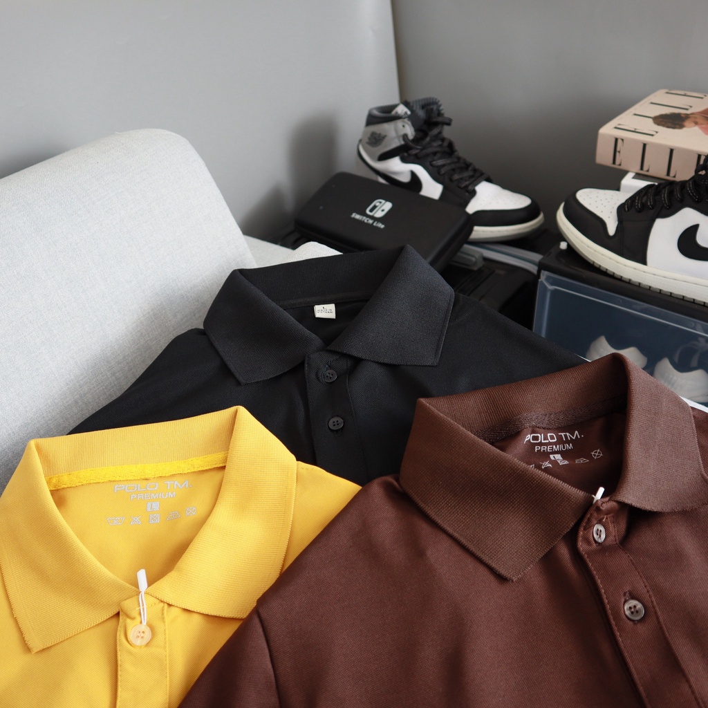 Áo Thun Polo Nam cổ Bẻ Vải Cá Xấu, Cotton Cao Cấp