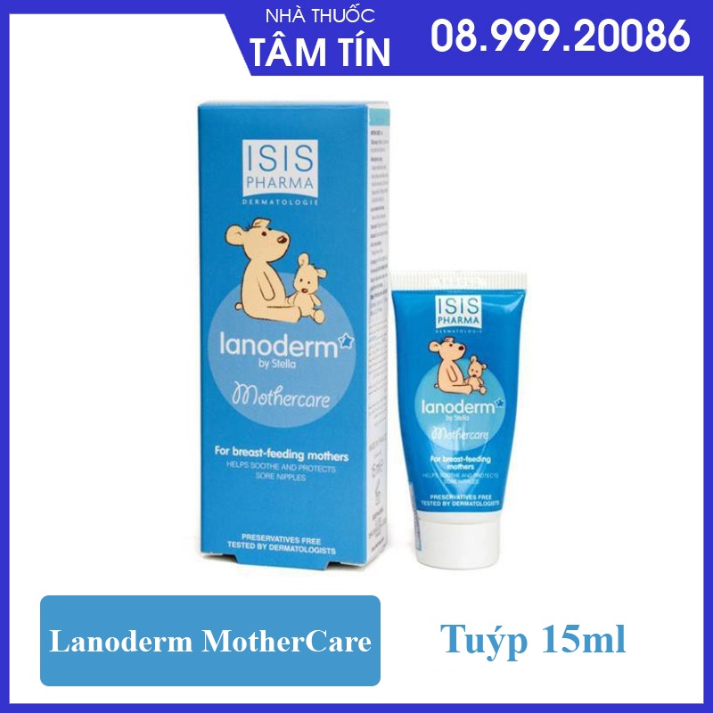 Lanoderm MotherCare 15ml - Kem giảm khô môi, chàm môi, nứt đầu ti