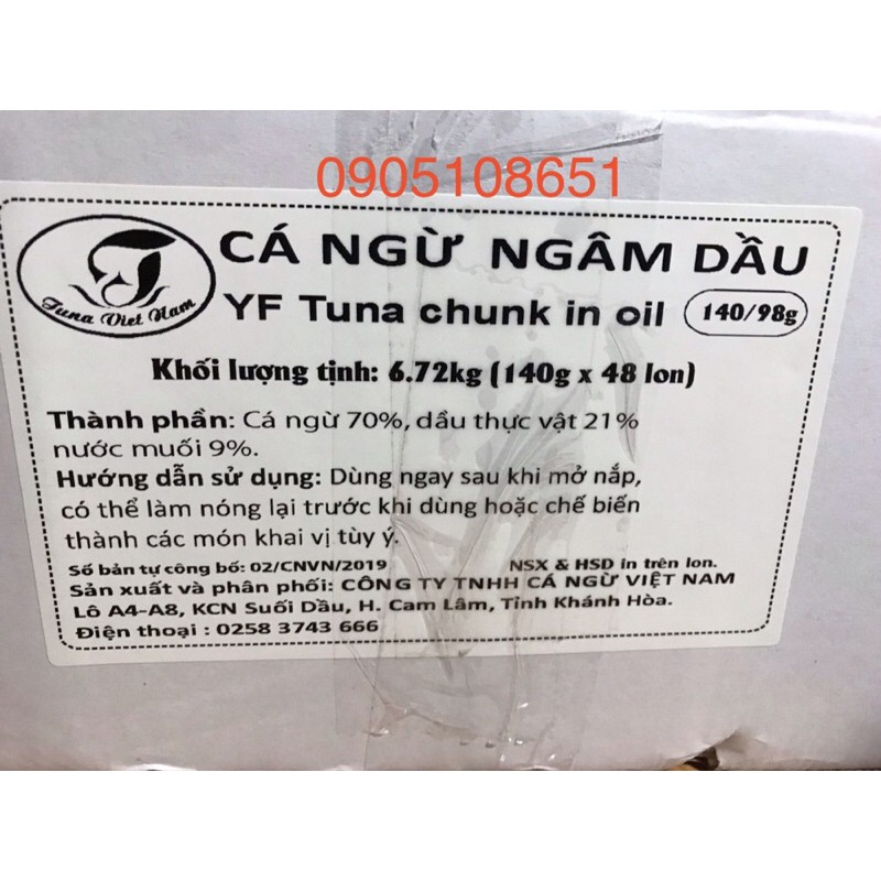 Cá ngừ ngâm dầu - yelow loin cá - 160g
