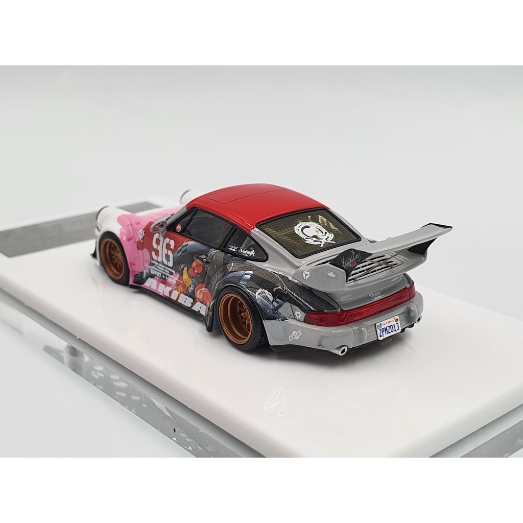 Xe Mô Hình Porsche 911(964) RWB &quot;Akiba&quot; Zaku Style 1:64 Fuelme ( Trắng )