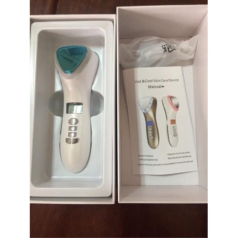 Máy điện di nóng lạnh D002, có ánh sáng sinh học và rung massage