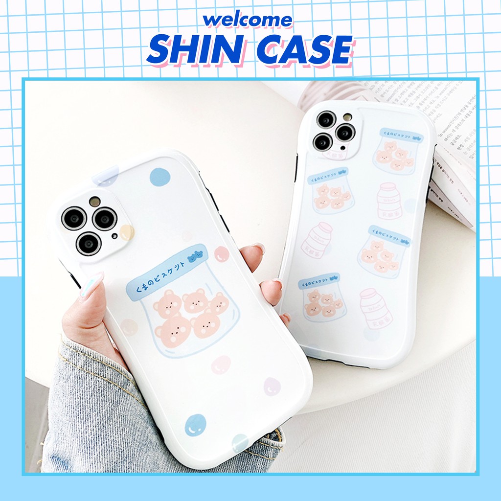 Ốp lưng iphone Bánh gấu IMD viền cong dày dặn 5/5s/6/6plus/6s/6splus/7/7plus/8/8plus/x/xr/xs/11/12/pro/max/plus/promax | BigBuy360 - bigbuy360.vn