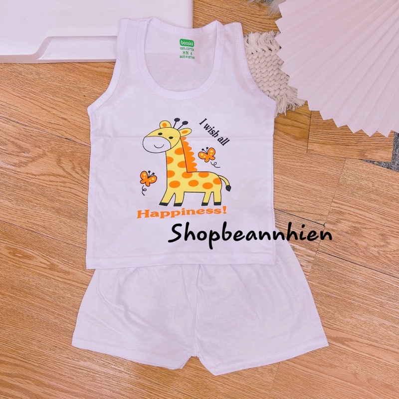 Bộ ba lỗ cotton cho bé 4-20kg - Bộ ba lỗ vải cotton đẹp