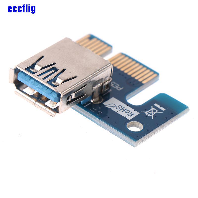 Card Mạng Ecc Ver006C Ver007 Pci-E Riser Card Pcie 1x Sang 16x Usb 3.0