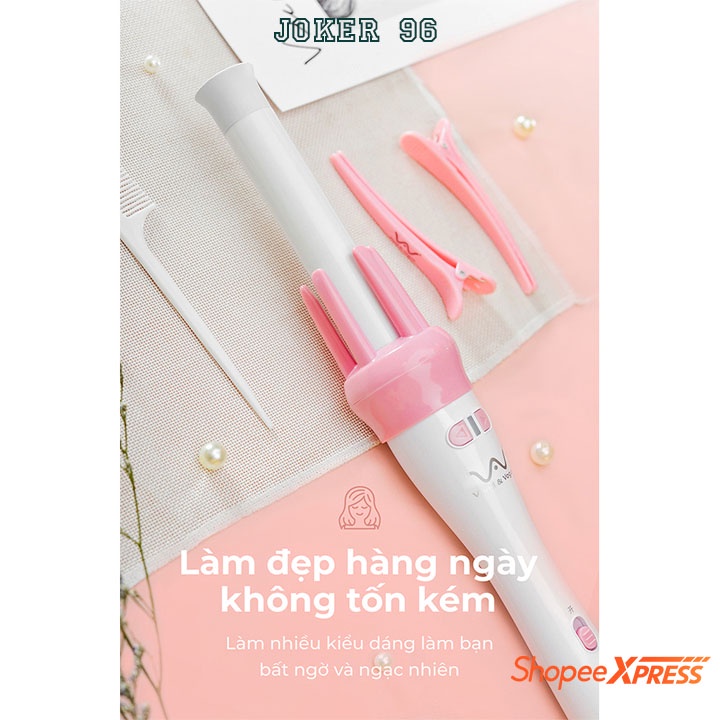 Máy Uốn Tóc Làm Xoăn Xoay Tự Động 360 💗Độ Hàng Chính Hãng Bảo Hành 6 Tháng