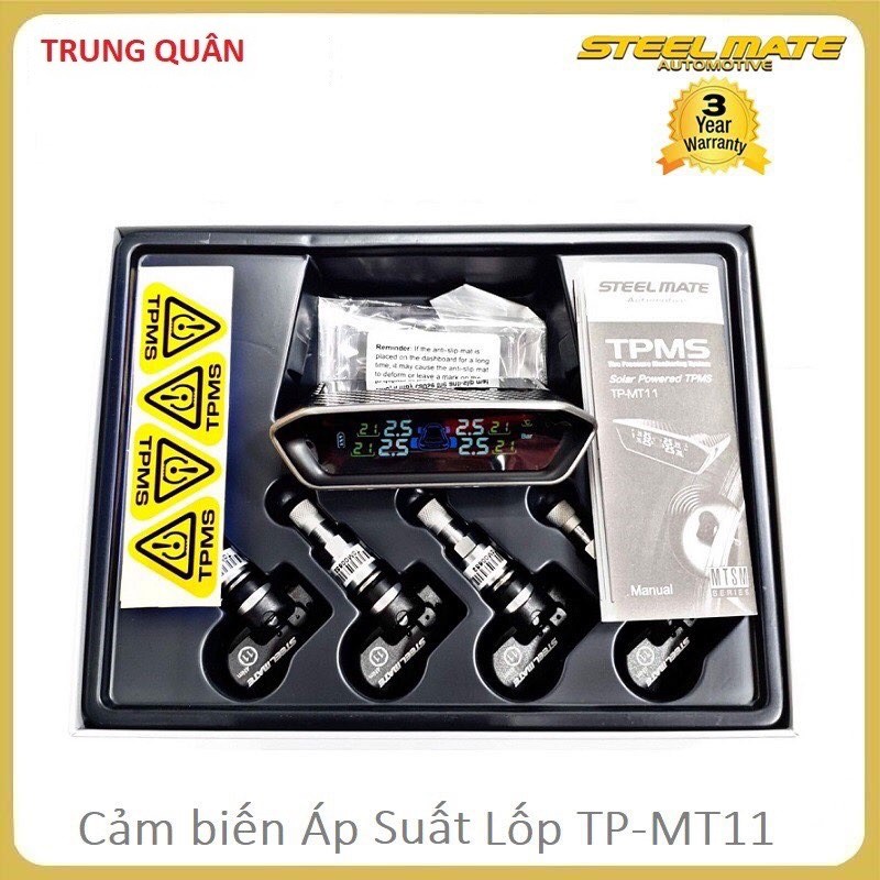 Cảm biến áp suất lốp Steelmate MT11 - MT11 Pro - MT 30 tích hợp màn Android van trong - BH 3 NĂM CHÍNH HÃNG