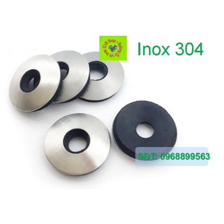 Long đen vành cao su inox 304, long đen liền cao su , long đen inox đệm cao su – washer epdm inox 304