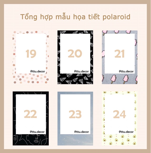 IN ẢNH 6x9 POLAROID HOẠ TIẾT theo yêu cầu - ttu.decor