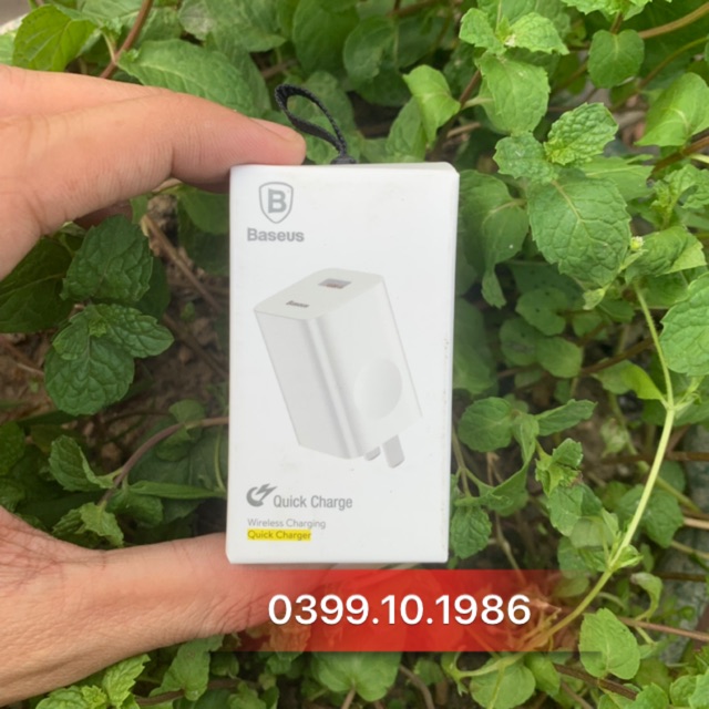 Củ sạc nhanh Baseus chính hãng 1 cổng, QC 3.0 Max 2.4A
