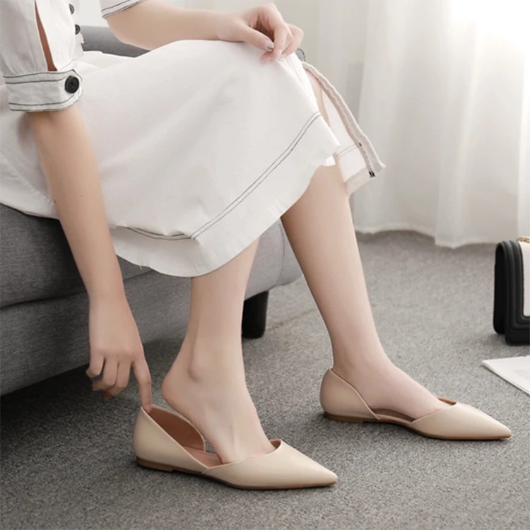 Giày búp bê nữ mũi nhọn khoét eo đẹp phong cách mới nhất 2021 hàn quốc -Z806