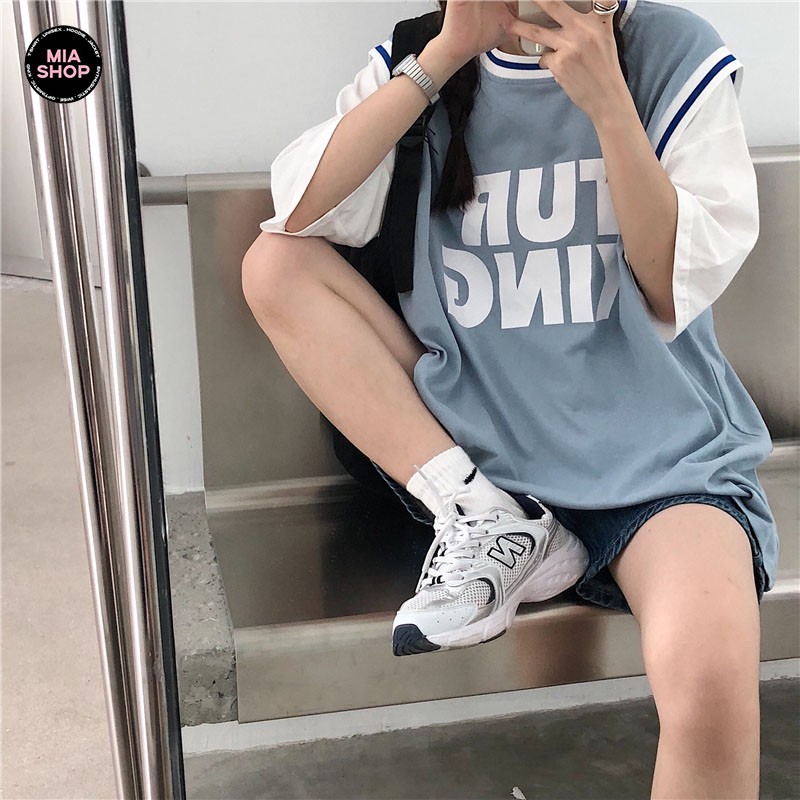 Áo thun tay lỡ MIA, Áo phông nữ form rộng dáng Unisex/Ulzzang, Kiểu bóng rổ mặc lẻ cặp nhóm hình TURKING