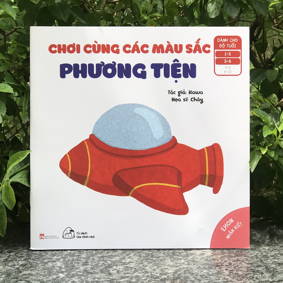 Sách - Ehon Nhận Biết - Chơi Cùng Các Màu Sắc - (Bộ 3 Cuốn: Phương Tiện, Đồ Ăn, Đồ Dùng cho bé 1-6 tuổi)