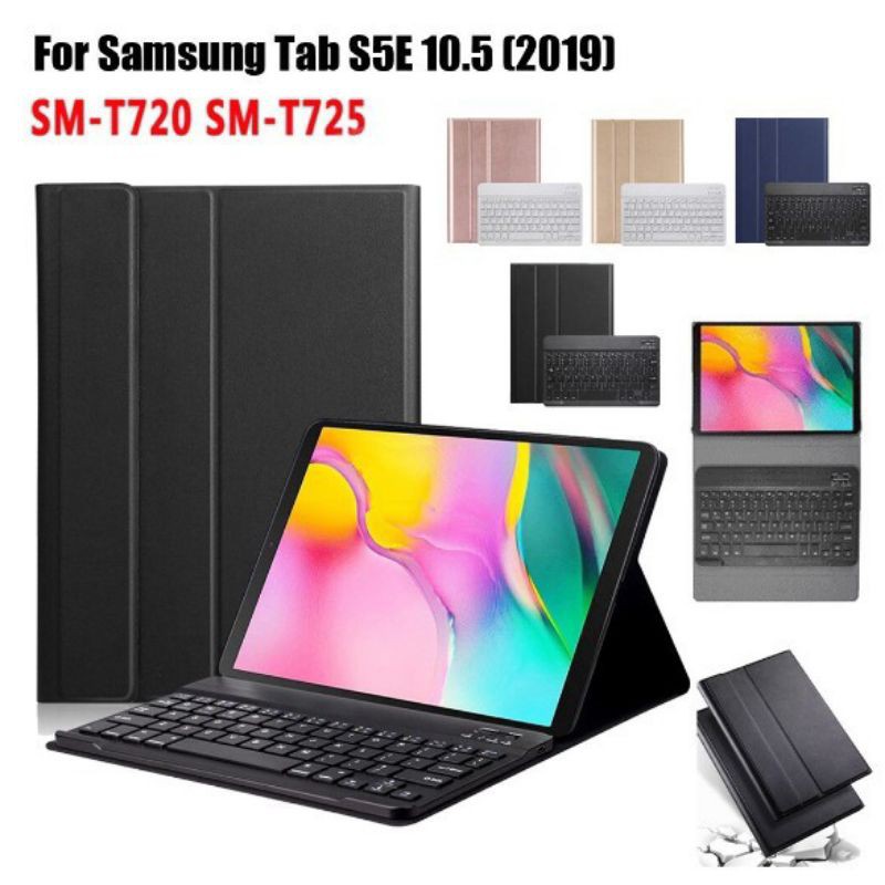 Bàn phím bluetooth Samsung T725, T720, Galaxy Tab S5E, kèm bao da sang chảnh