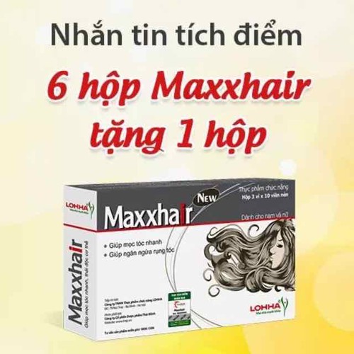 MAXXHAIR ngăn rụng tóc,kích thích tóc mọc nhanh. (6 tặng 1)