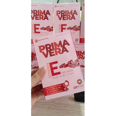 Viên Uống Bổ Sung Vitamin E Primavera Cấp Ẩm Chống Lão Hóa Da Hộp 30 Viên - TP138