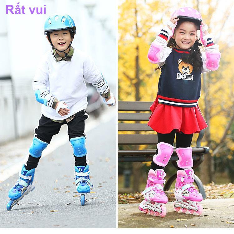 đồ chơiTrẻ em Giày trượt patin trọn bộ nam và nữ có thể điều chỉnh kích thước