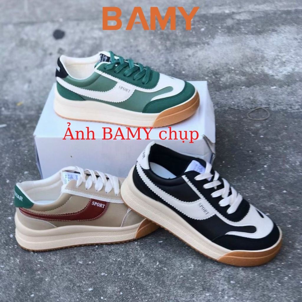 Giày thể thao nữ Forrest Gump đế bánh mì cao 4 phân, Giày Sneaker nữ BAMY mẫu mới 2021