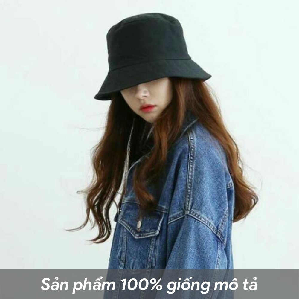 Mũ bucket tròn vành trơn nhiều màu phong cách Ulzzang Unisex T02