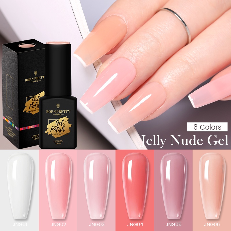 Gel sơn móng tay BORN PRETTY tông màu nude 15ml