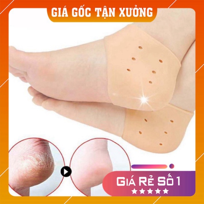 Miếng lót gót chân 𝑭𝒓𝒆𝒆𝒔𝒉𝒊𝒑 Cặp lót gót chân chất liệu silicon mềm mại co giãn chống chai giảm đau có lỗ tho