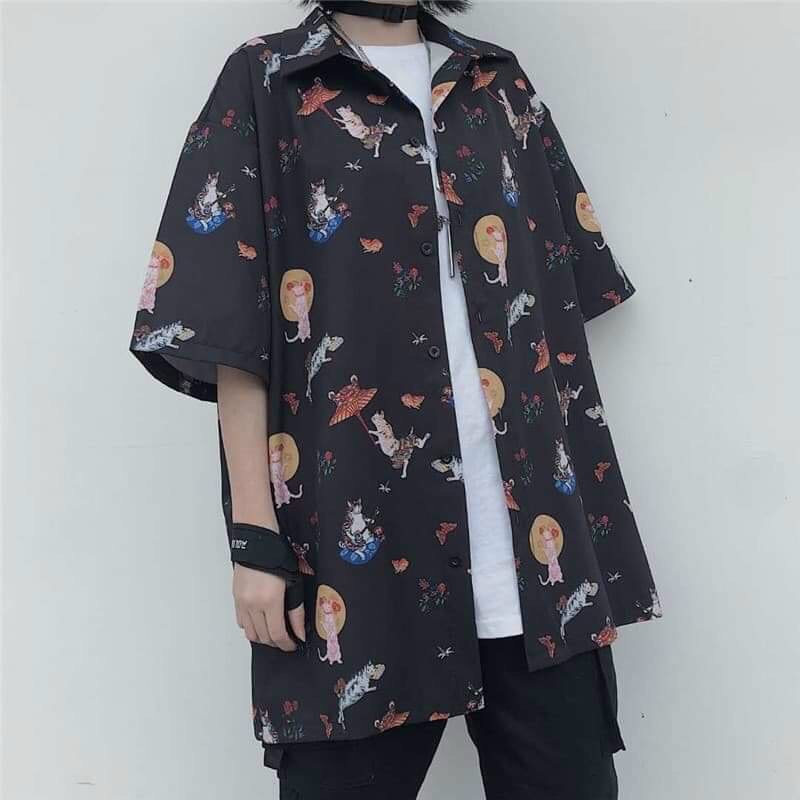 [Mã FAMAYMA2 giảm 10K đơn 50K] Áo sơ mi nam nữ cặp đôi thời trang UNISEX họa tiết đẹp chất lụa mềm mịn | BigBuy360 - bigbuy360.vn