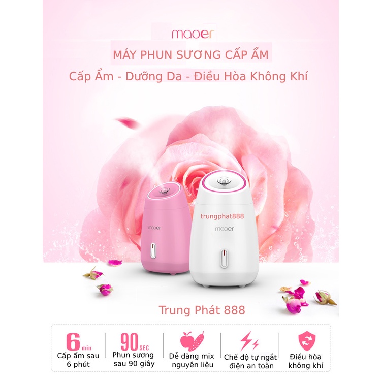 Máy xông mặt, xông hơi, xông tinh dầu, Máy phun sương cấp ẩm 2 trong 1