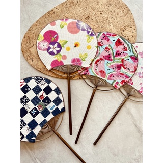 Quạt Cầm Tay Handmade Bằng Vải Tre Phong Cách Nhật Bản