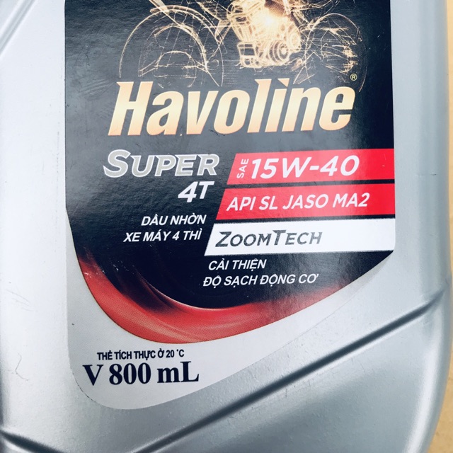 Đầu nhớt Caltex Havoline dùng cho động cơ xe số