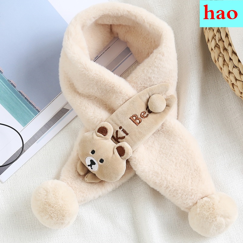 Khăn choàng cổ giả lông thỏ ấm áp kiểu Hàn Quốc dễ thương cho bé