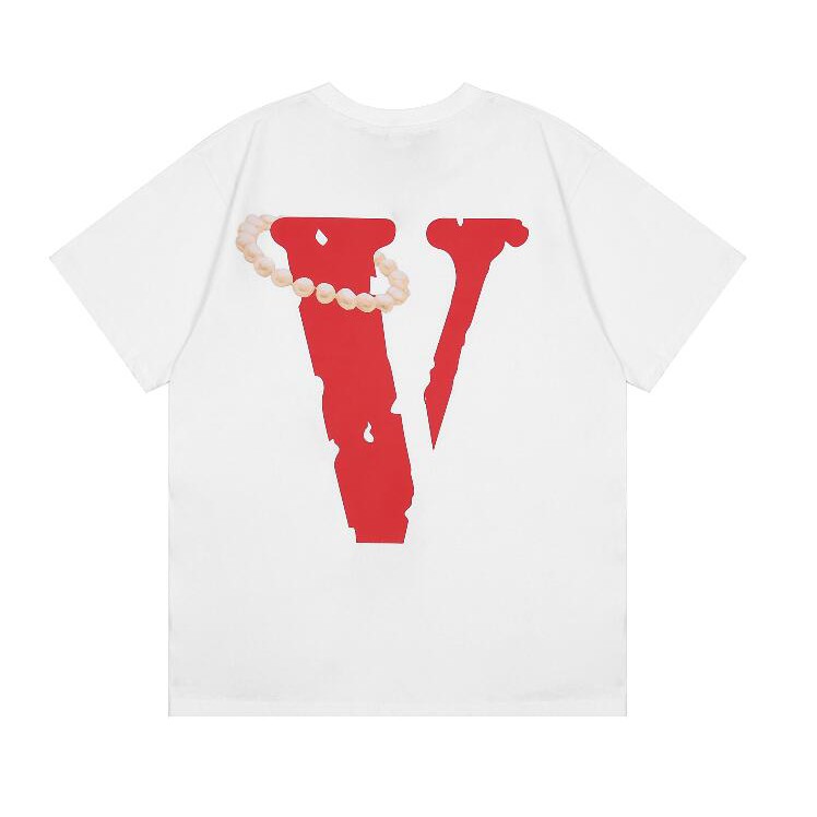 Áo thun cotton tay ngắn in hình Vlone thời trang dành cho nam nữ