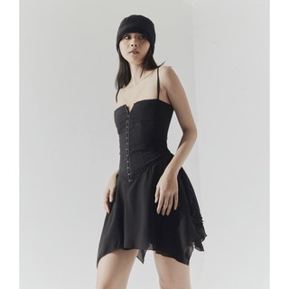 Motel9 - đầm 2 dây corset tinkerbell dress - black