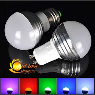 Bóng đèn led đổi màu có điều khiển từ xa RGB 3W