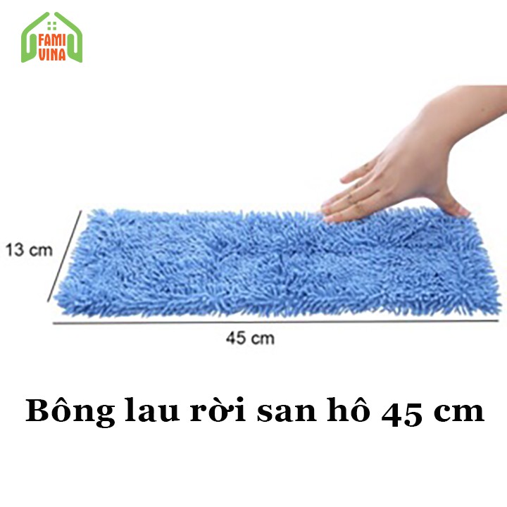 Bông lau san hô 45cm thay thế cây lau nhà công nghiệp 360 hình chữ nhật thấm hút - tiện lợi