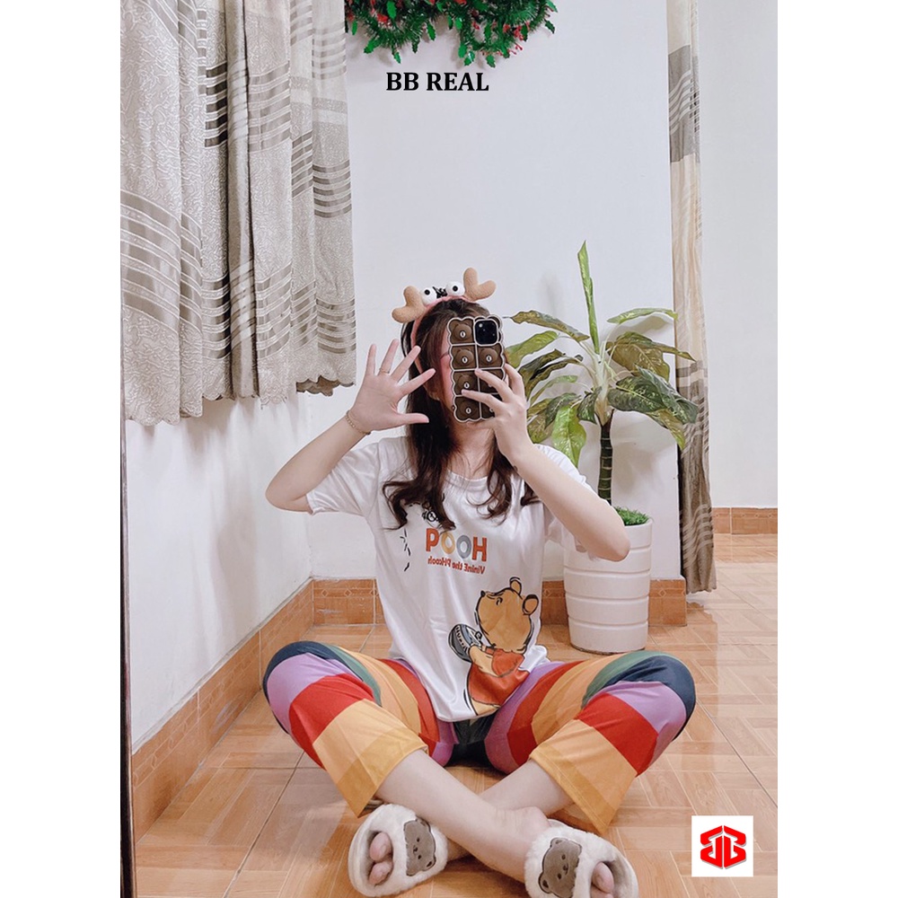 Đồ Bộ Mặc ở Nhà Bộ Đồ Ngủ Nữ Quần Dài Pijama Thun Lạnh Đẹp [CODE 37-40] Freesize Từ 45-60Kg - BB REAL