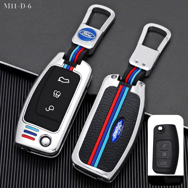 Vỏ ốp khoá xe hơi - Bọc chìa ô tô Ford Ecosport 2015, Fiesta, Focus Remote 3 Nút - M11-D6