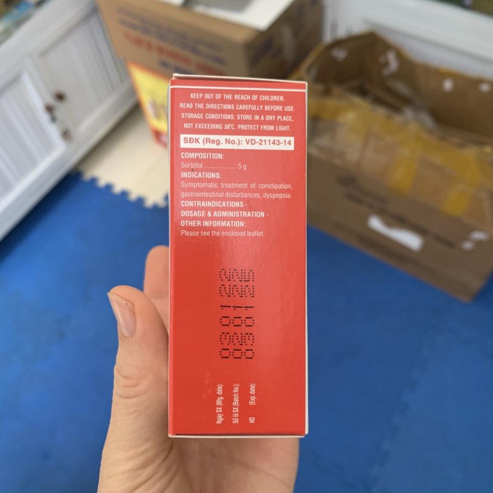 Cốm nhuận tràng SORBITOL giúp giảm táo bón, đầy bụng, không tiêu, rối loạn tiêu hóa hộp 20 x 5g  gói DHG