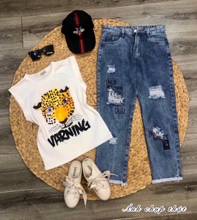 SET ÁO THUN CỌP + QUẦN JEAN