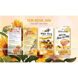Tem nhãn dán mật ong hoa cà phê