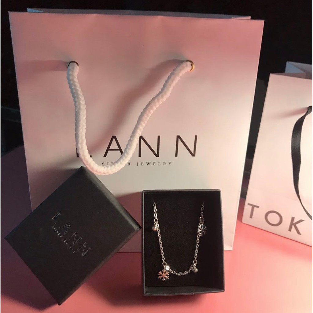 Lắc chân hoa tuyết hạt tròn cách S925 LANN | BigBuy360 - bigbuy360.vn