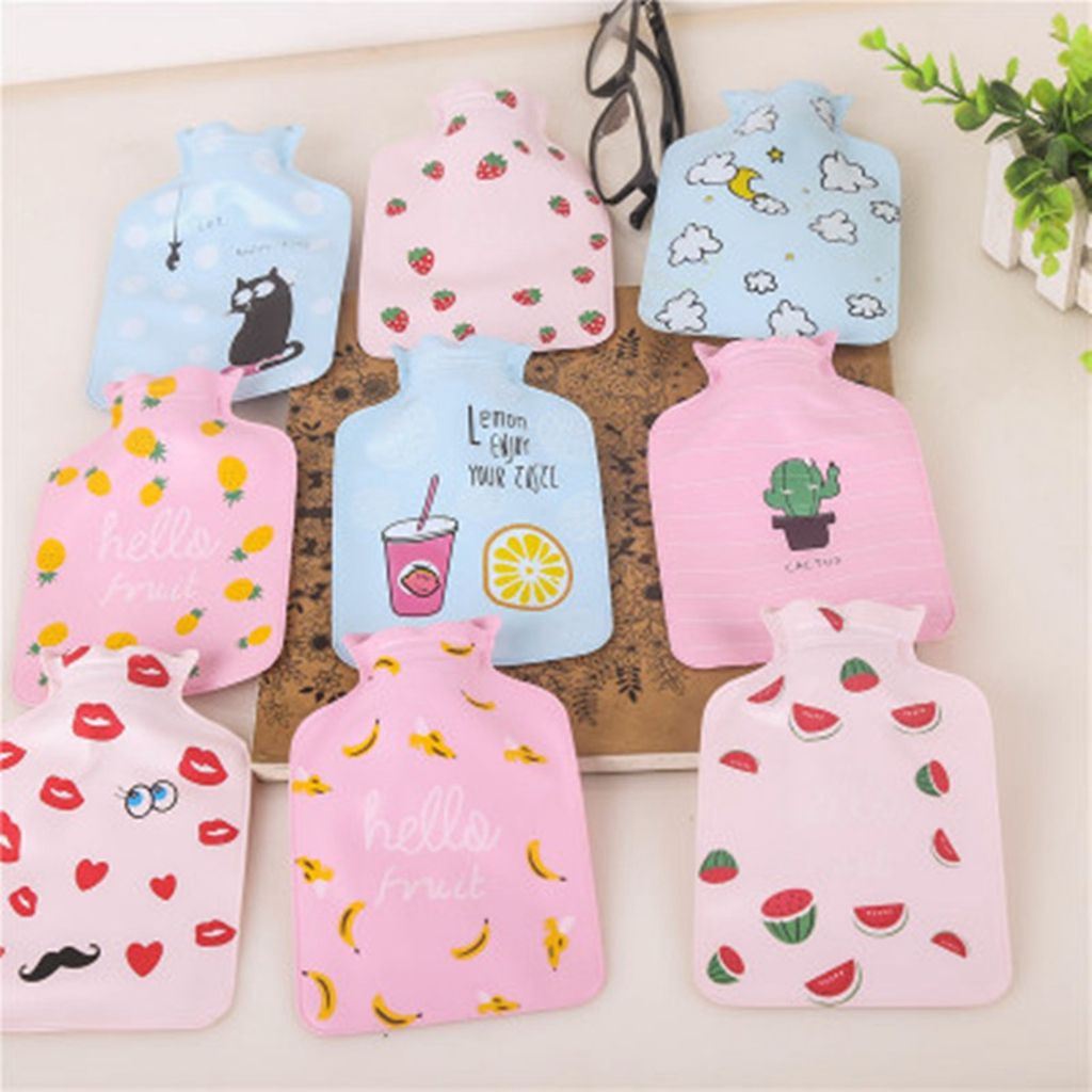 1 túi chườm nước nóng giữ ấm tay họa tiết hoạt hình dễ thương chống nổ chống nước