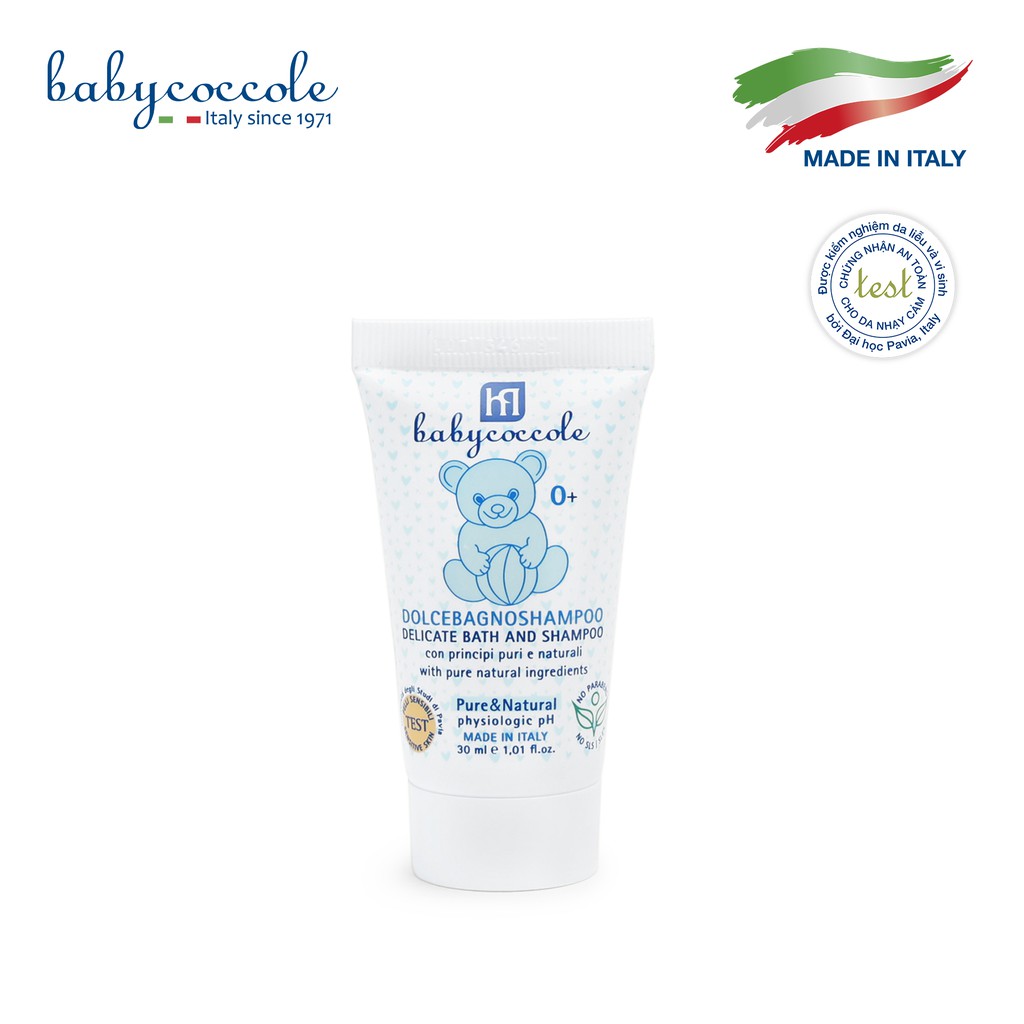 Sữa tắm gội chiết xuất hoa sen Babycoccole 0M+ 30ml