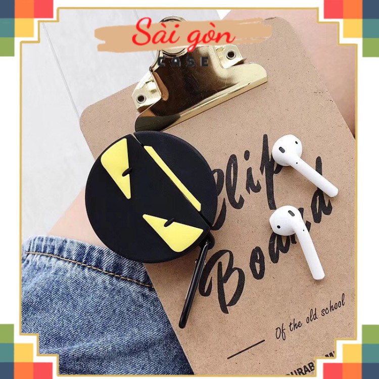 Vỏ bảo vệ bao đựng tai nghe airpod 1/2 - A2 M58 MẶT ĐEN VÀNG