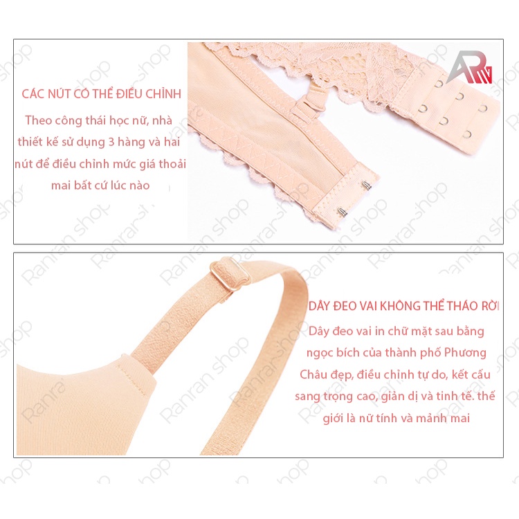Áo Ngực Trơn Ren Hai Bên Mút Vừa Có Gọng Chính Hãng Loại 1