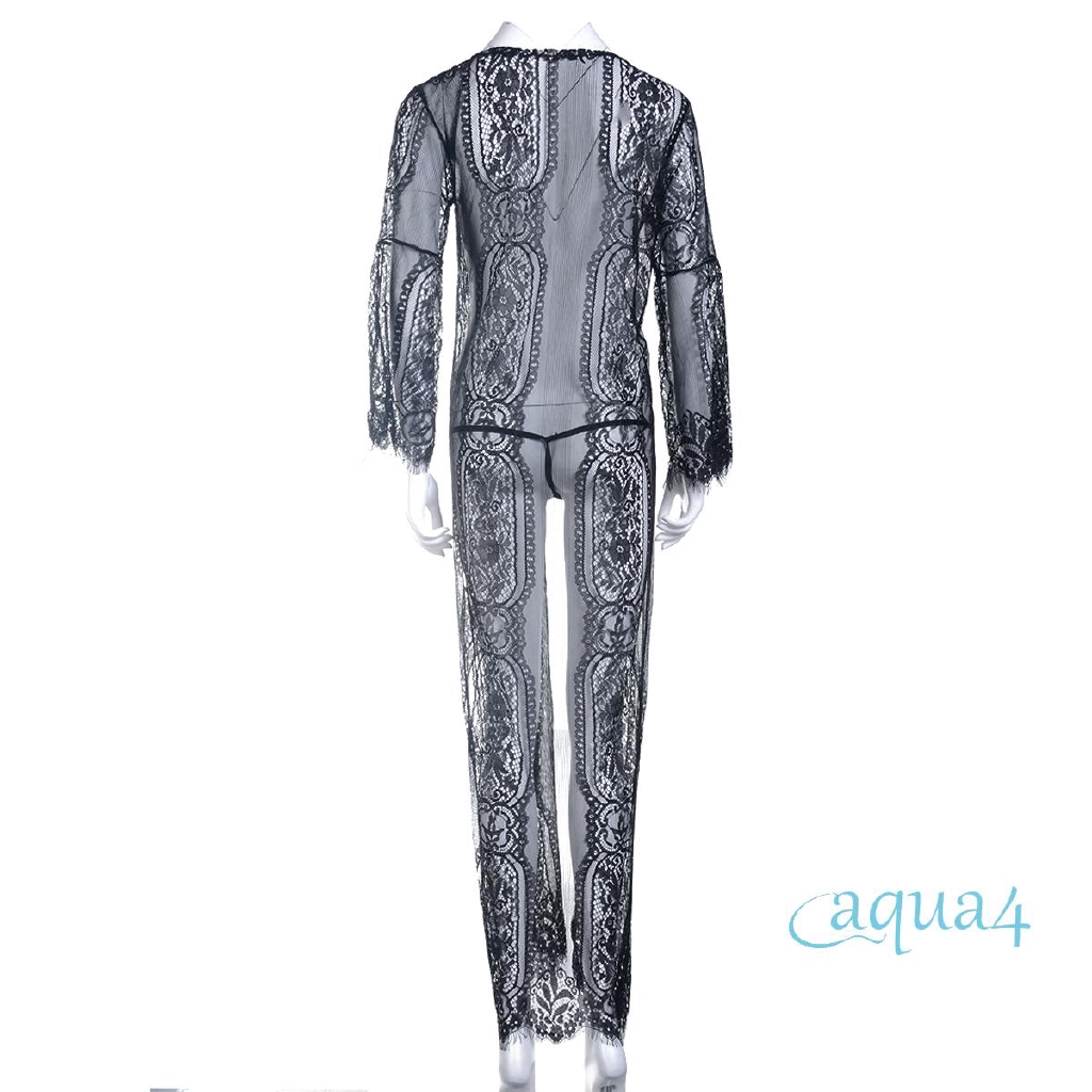 Set áo choàng Bikini phối ren kèm áo khoác ngoài | BigBuy360 - bigbuy360.vn