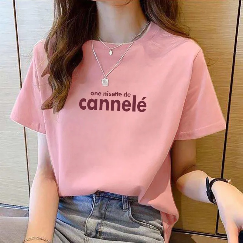 Korean version of loose fashion print trend short-sleeved T-shirt woman